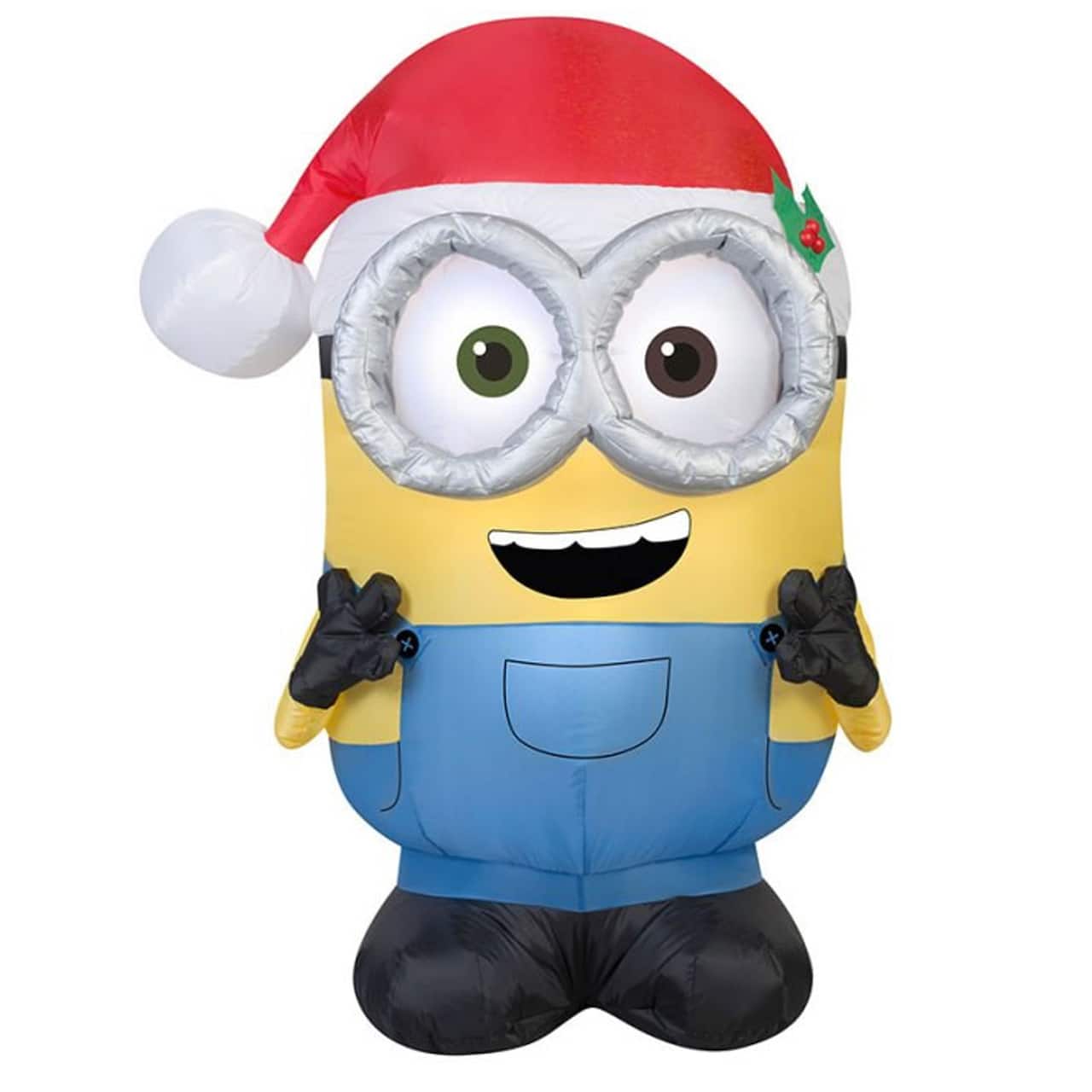 3.5ft. Airblown® Inflatable Minion Bob in Santa Hat